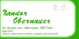 nandor obernauer business card